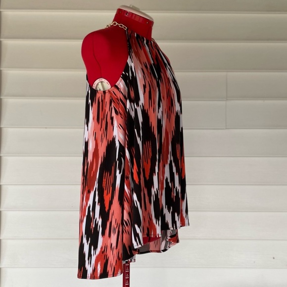 Michael Kors Printed Chain-Neck Halter Top Sz M - Picture 3 of 8